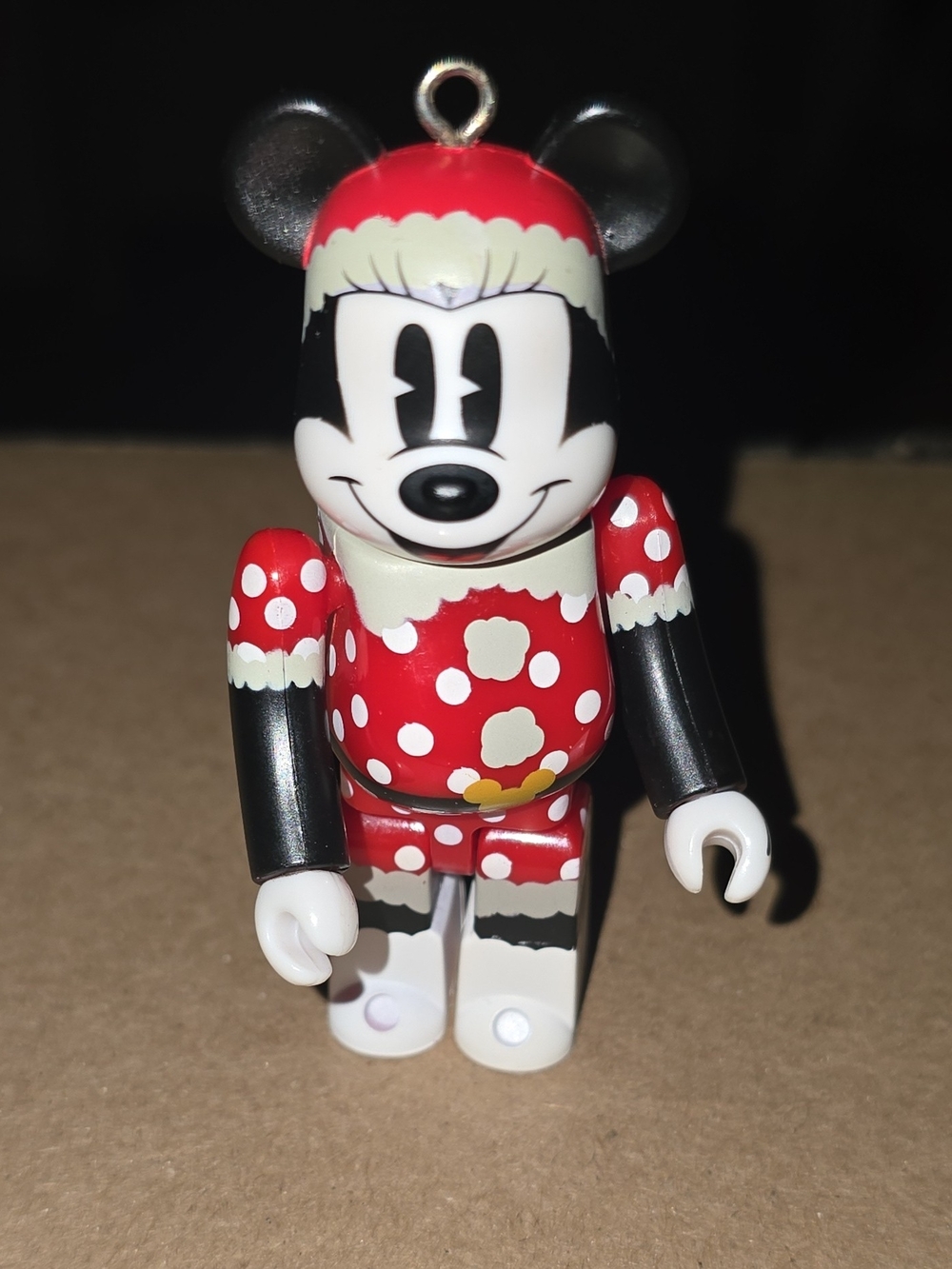Disney Bearbrick 100% Minnie Mouse Santa Christmas Holiday Figure Loose No Box